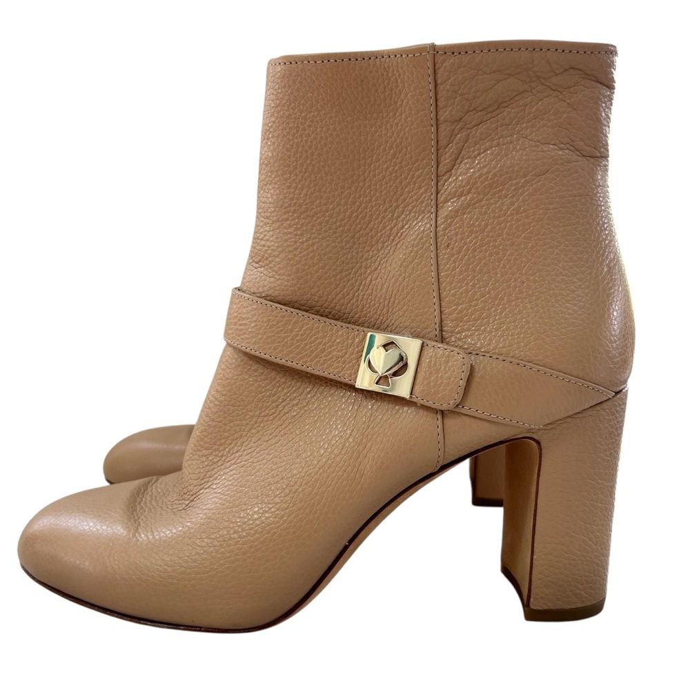 KATE SPADE Thatcher Fawn Leather Ankle Booties 7.5